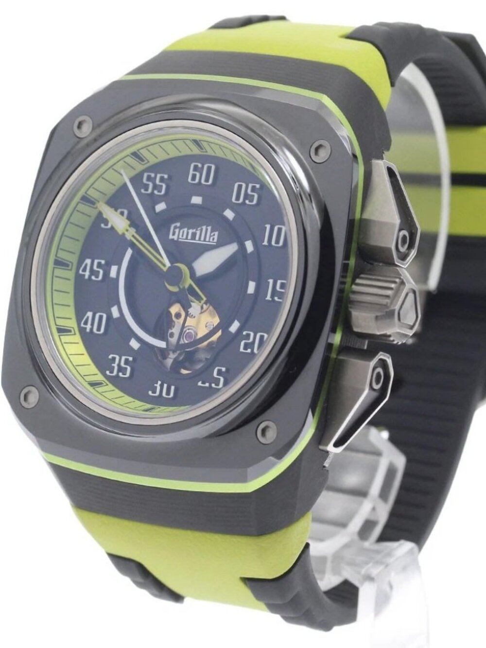 Gorilla Fastback GT Acid Green FBY35.0 black Dial Automatic Men's Watch_973063